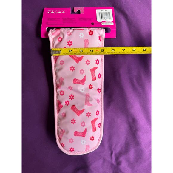 Flat Iron Straightener Cowboy Boot Travel Pouch with Heat-Resistant Lining - Picture 4 of 4